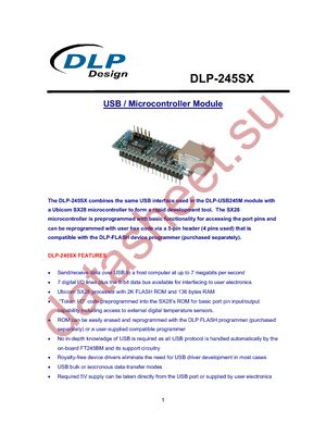 DLP-245SX datasheet  